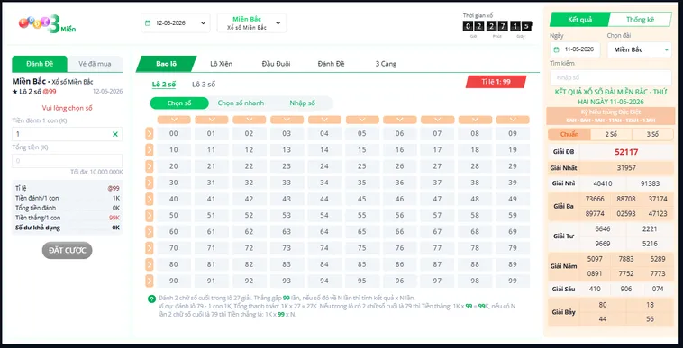 Chinh Phục Lô Đề 3 Miền Tại VaoBet Với Tỷ Lệ Thắng Lớn Nhất