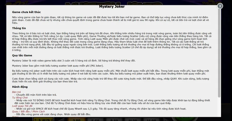 Khám Phá Thế Giới Bí Ẩn Cùng Game Nhanh Mystery Joker Tại VaoBet Đỉnh Cao