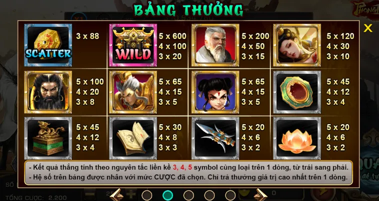 Trải Nghiệm Đỉnh Cao Slot Game Phong Thần Tại VaoBet Chinh Phục Kho Báu Bạc Tỷ