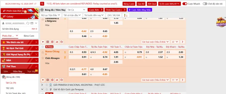 Khám Phá Thế Giới Cá Cược Thể Thao SABA Sports Tại VaoBet Nhận Thưởng Cực Lớn