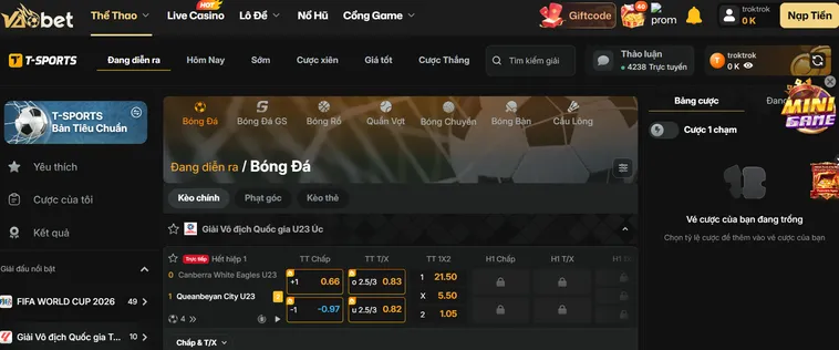 Thể Thao T Sports Tại VaoBet Sân Chơi Cá Cược Đẳng Cấp Nhất Hiện Nay