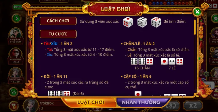 Khám Phá Siêu Phẩm Table Game Sicbo Tài Phú Tại VaoBet Với Cơ Hội Thắng Lớn