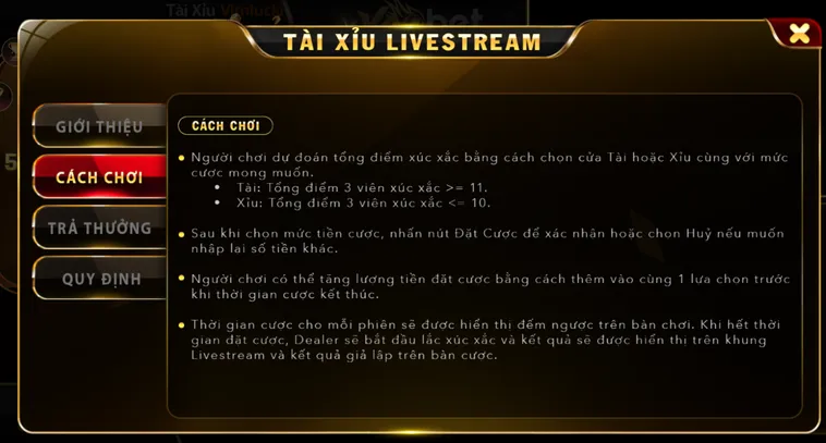 Chinh Phục Đỉnh Cao Tài Xỉu Live Tại VaoBet Với Tỷ Lệ Thắng Lớn
