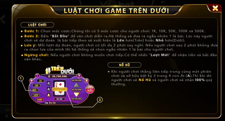 Game Nhanh Trên Dưới Tại VaoBet Trải Nghiệm Cá Cược Đẳng Cấp Nhận Thưởng Lớn